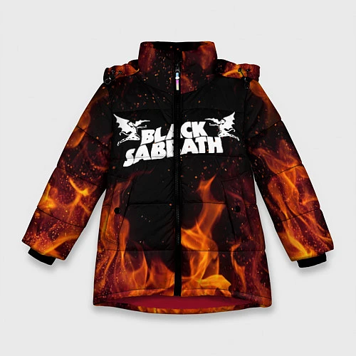 Зимняя куртка для девочки Black Sabbath / 3D-Красный – фото 1