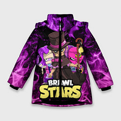 Куртка зимняя для девочки BRAWL STARS MORTIS, цвет: 3D-черный