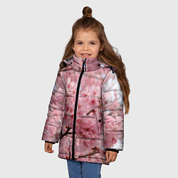 Куртка зимняя для девочки САКУРА, цвет: 3D-черный — фото 2