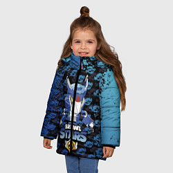 Куртка зимняя для девочки BRAWL STARS MECHA CROW, цвет: 3D-черный — фото 2