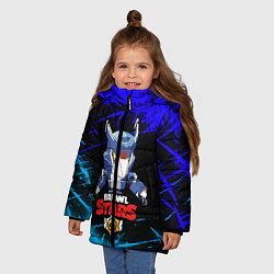 Куртка зимняя для девочки BRAWL STARS MECHA CROW, цвет: 3D-черный — фото 2
