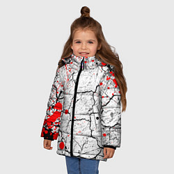 Куртка зимняя для девочки КРОВАВЫЙ ГРАНЖ, цвет: 3D-черный — фото 2