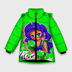Куртка зимняя для девочки ROSA, цвет: 3D-черный