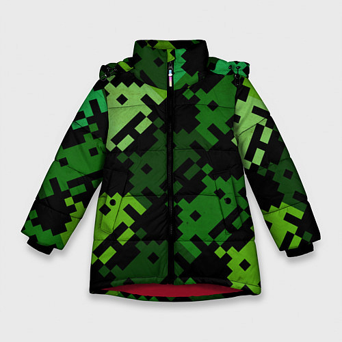 Зимняя куртка для девочки Space Invaders / 3D-Красный – фото 1