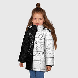 Куртка зимняя для девочки ПИКАЧУ, цвет: 3D-черный — фото 2