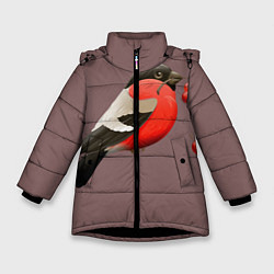 Куртка зимняя для девочки Снегирь, цвет: 3D-черный