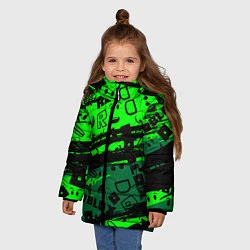 Куртка зимняя для девочки Roblox, цвет: 3D-светло-серый — фото 2