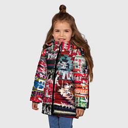 Куртка зимняя для девочки Balchik pattern, цвет: 3D-черный — фото 2