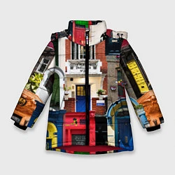 Зимняя куртка для девочки London doors цифровой коллаж