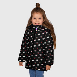 Куртка зимняя для девочки Covid-19, цвет: 3D-черный — фото 2