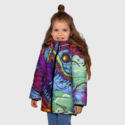 Куртка зимняя для девочки HYPERBEAST, цвет: 3D-светло-серый — фото 2