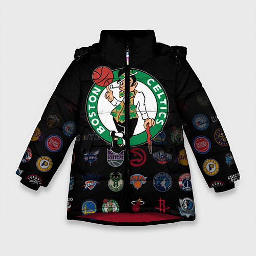 Зимняя куртка для девочки Boston Celtics 1 / 3D-Красный – фото 1