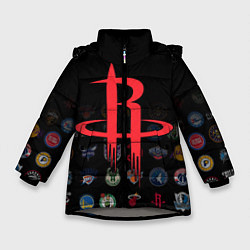 Куртка зимняя для девочки Houston Rockets 2, цвет: 3D-светло-серый