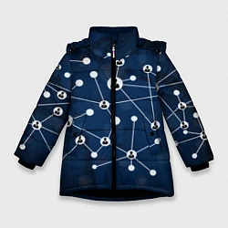 Куртка зимняя для девочки COVID-19 WORLD, цвет: 3D-черный