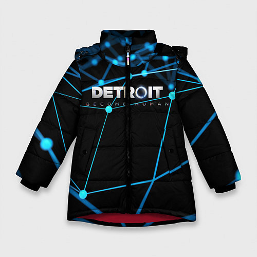Зимняя куртка для девочки Detroit:Become Human / 3D-Красный – фото 1