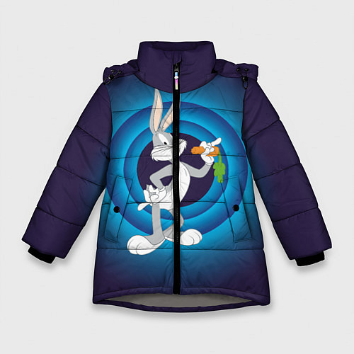Зимняя куртка для девочки Багз Банни / 3D-Светло-серый – фото 1