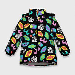 Куртка зимняя для девочки Очень странные дела, цвет: 3D-светло-серый