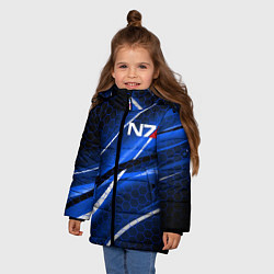 Куртка зимняя для девочки MASS EFFECT N7, цвет: 3D-красный — фото 2