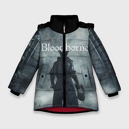 Зимняя куртка для девочки Bloodborne / 3D-Красный – фото 1