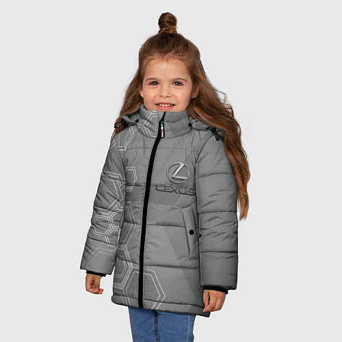 Зимняя куртка для девочки LEXUS / 3D-Светло-серый – фото 3