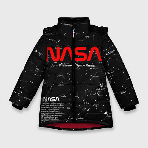 Зимняя куртка для девочки NASA / 3D-Красный – фото 1