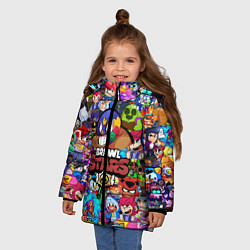 Куртка зимняя для девочки BRAWL STARS EL PRIMO, цвет: 3D-светло-серый — фото 2