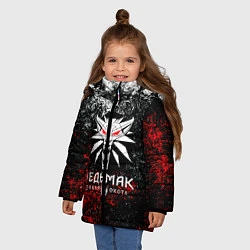 Куртка зимняя для девочки The Witcher 3, цвет: 3D-черный — фото 2