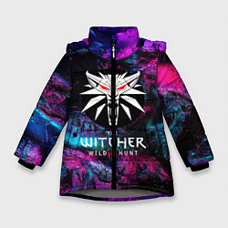Куртка зимняя для девочки The Witcher 3, цвет: 3D-светло-серый