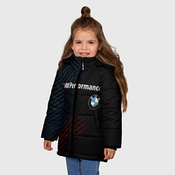 Куртка зимняя для девочки BMW PERFORMANCE, цвет: 3D-черный — фото 2