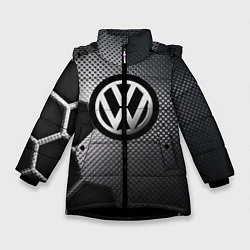 Куртка зимняя для девочки VOLKSWAGEN, цвет: 3D-черный