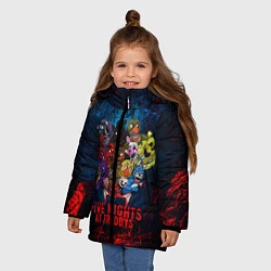 Куртка зимняя для девочки Five Nights At Freddys, цвет: 3D-красный — фото 2