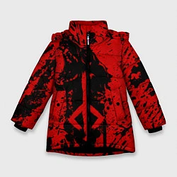 Куртка зимняя для девочки BLOODBORNE, цвет: 3D-черный