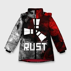 Куртка зимняя для девочки RUST, цвет: 3D-красный