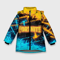 Куртка зимняя для девочки FORTNITE, цвет: 3D-светло-серый