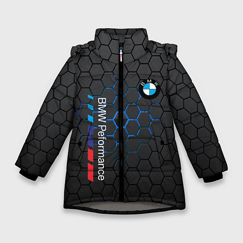 Зимняя куртка для девочки BMW / 3D-Светло-серый – фото 1