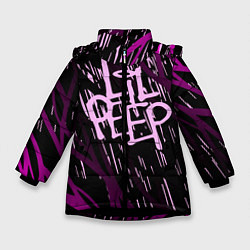 Куртка зимняя для девочки Lil Peep, цвет: 3D-черный