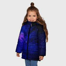 Куртка зимняя для девочки КОСМОС, цвет: 3D-светло-серый — фото 2