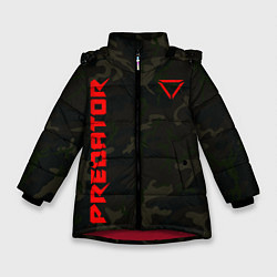 Куртка зимняя для девочки Predator Military, цвет: 3D-красный