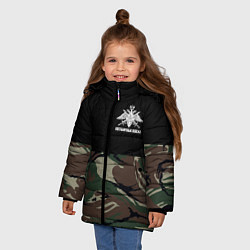 Куртка зимняя для девочки Пограничные Войска камуфляж, цвет: 3D-светло-серый — фото 2