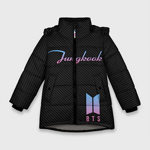 Зимняя куртка для девочки BTS Jungkook / 3D-Светло-серый – фото 1