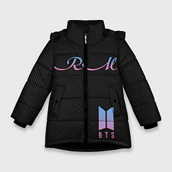 Куртка зимняя для девочки BTS RM, цвет: 3D-черный