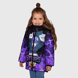 Куртка зимняя для девочки Brawl Stars DJ Frank, цвет: 3D-красный — фото 2
