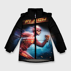Куртка зимняя для девочки The Flash, цвет: 3D-светло-серый