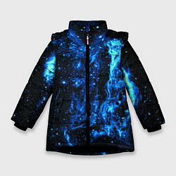 Куртка зимняя для девочки Туманность Вуаль, цвет: 3D-черный