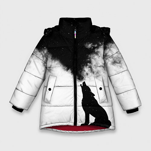 Зимняя куртка для девочки Galaxy wolf / 3D-Красный – фото 1