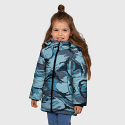 Куртка зимняя для девочки Камуфляж Полиции, цвет: 3D-красный — фото 2
