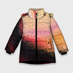 Куртка зимняя для девочки Пикси кожа, цвет: 3D-черный