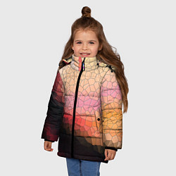 Куртка зимняя для девочки Пикси кожа, цвет: 3D-черный — фото 2