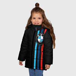 Куртка зимняя для девочки BMW M SPORT CARBON, цвет: 3D-красный — фото 2