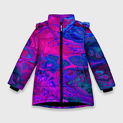 Куртка зимняя для девочки FRACTAL, цвет: 3D-черный